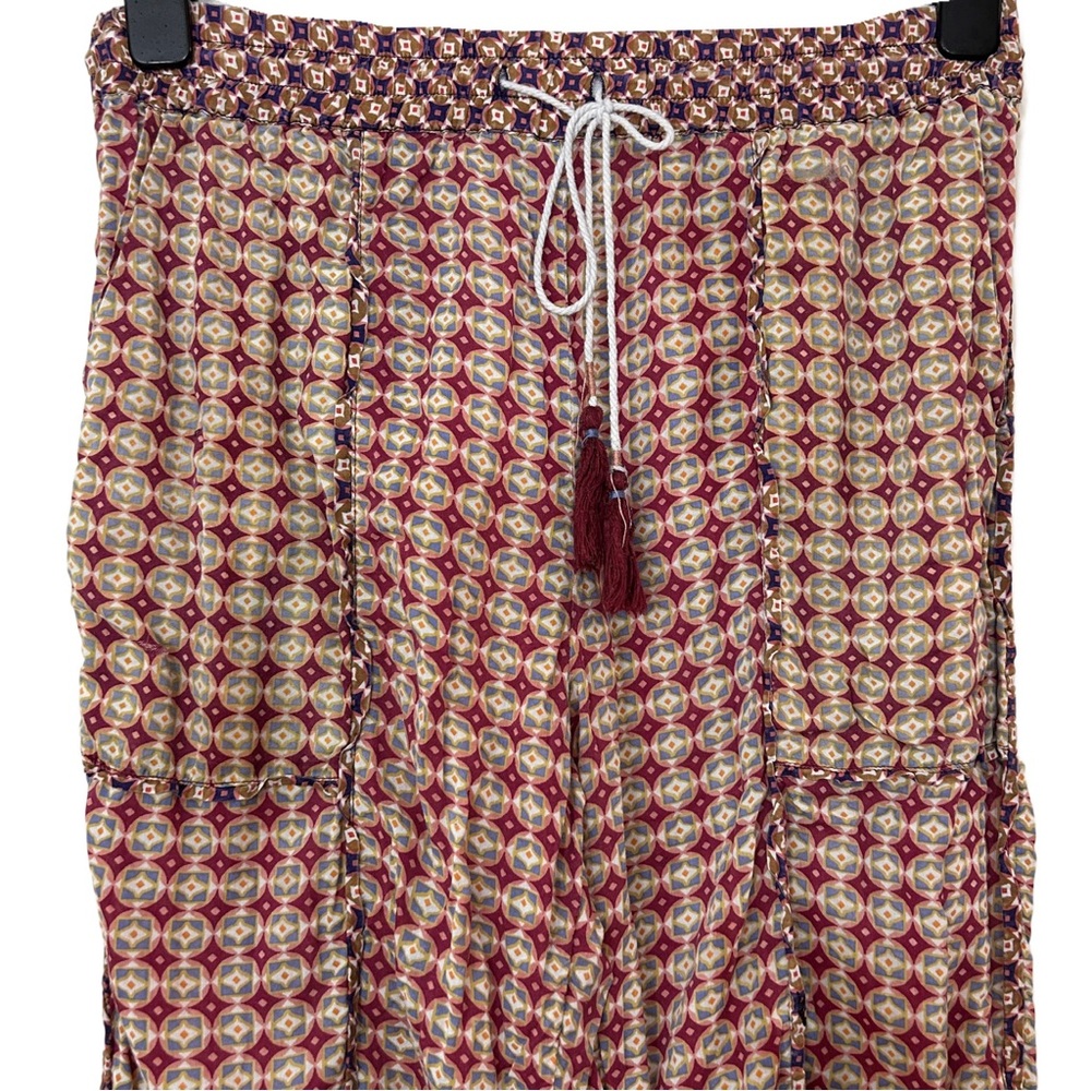 Anthropologie Modal Patterned Pants w/ Tassel Drawstring